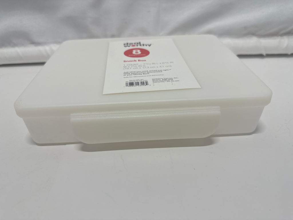 Dealworthy Snack Box 8 Compartment Clear Bento Food Storage Container