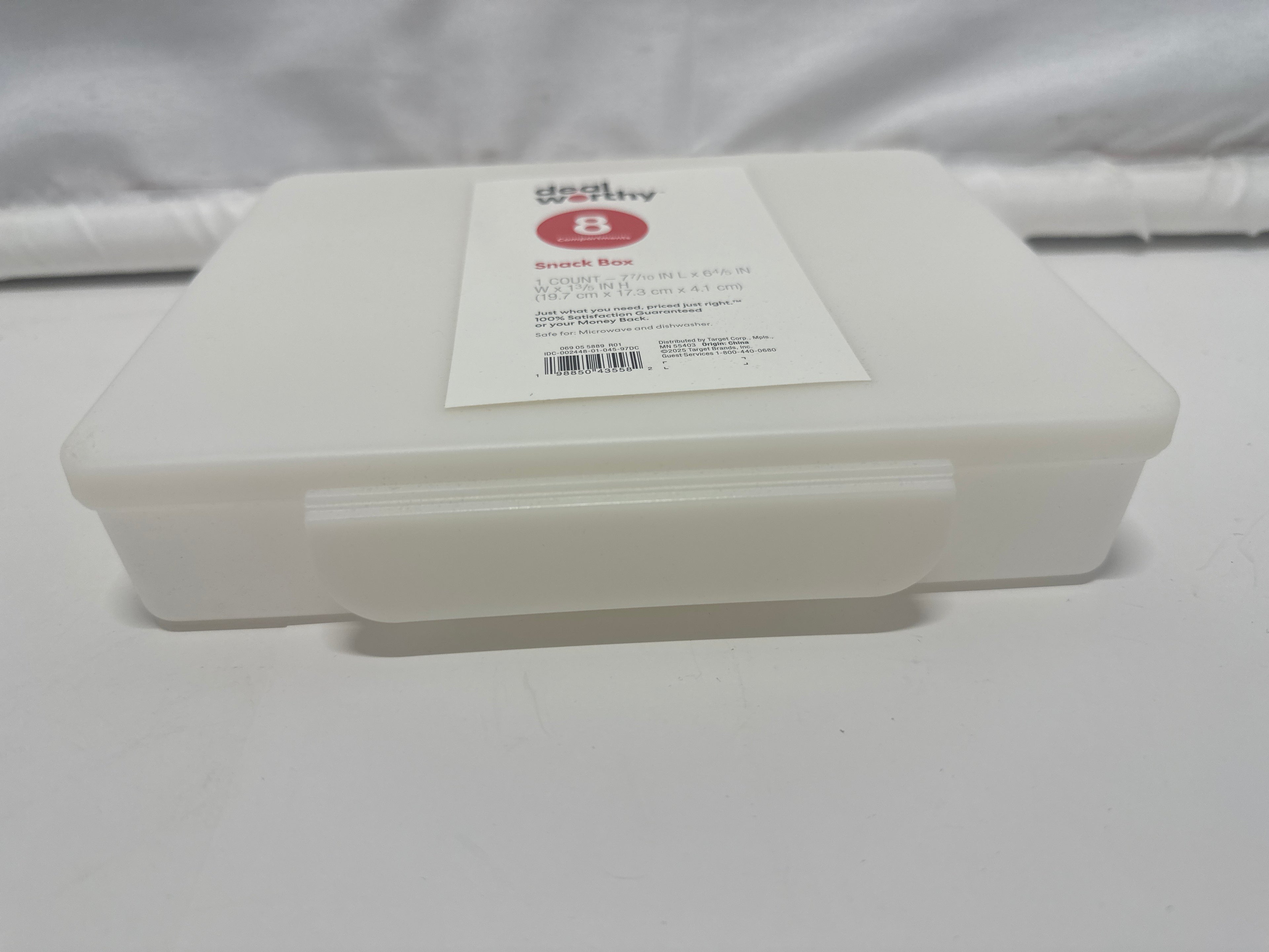 Dealworthy Snack Box 8 Compartment Clear Bento Food Storage Container