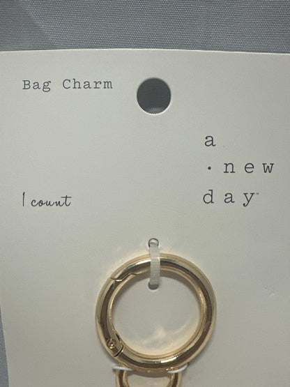 A New Day Gold Letter C Bag Charm Keychain Purse Initial Charm NWT