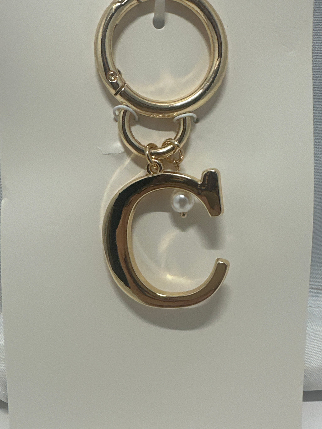 A New Day Gold Letter C Bag Charm Purse Keychain Initial Charm
