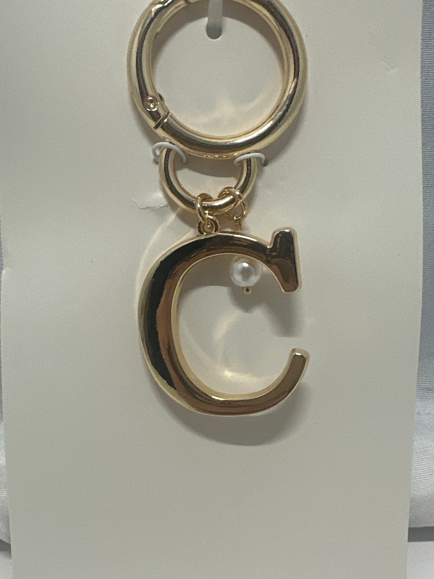 A New Day Gold Letter C Bag Charm Keychain Purse Initial Charm NWT