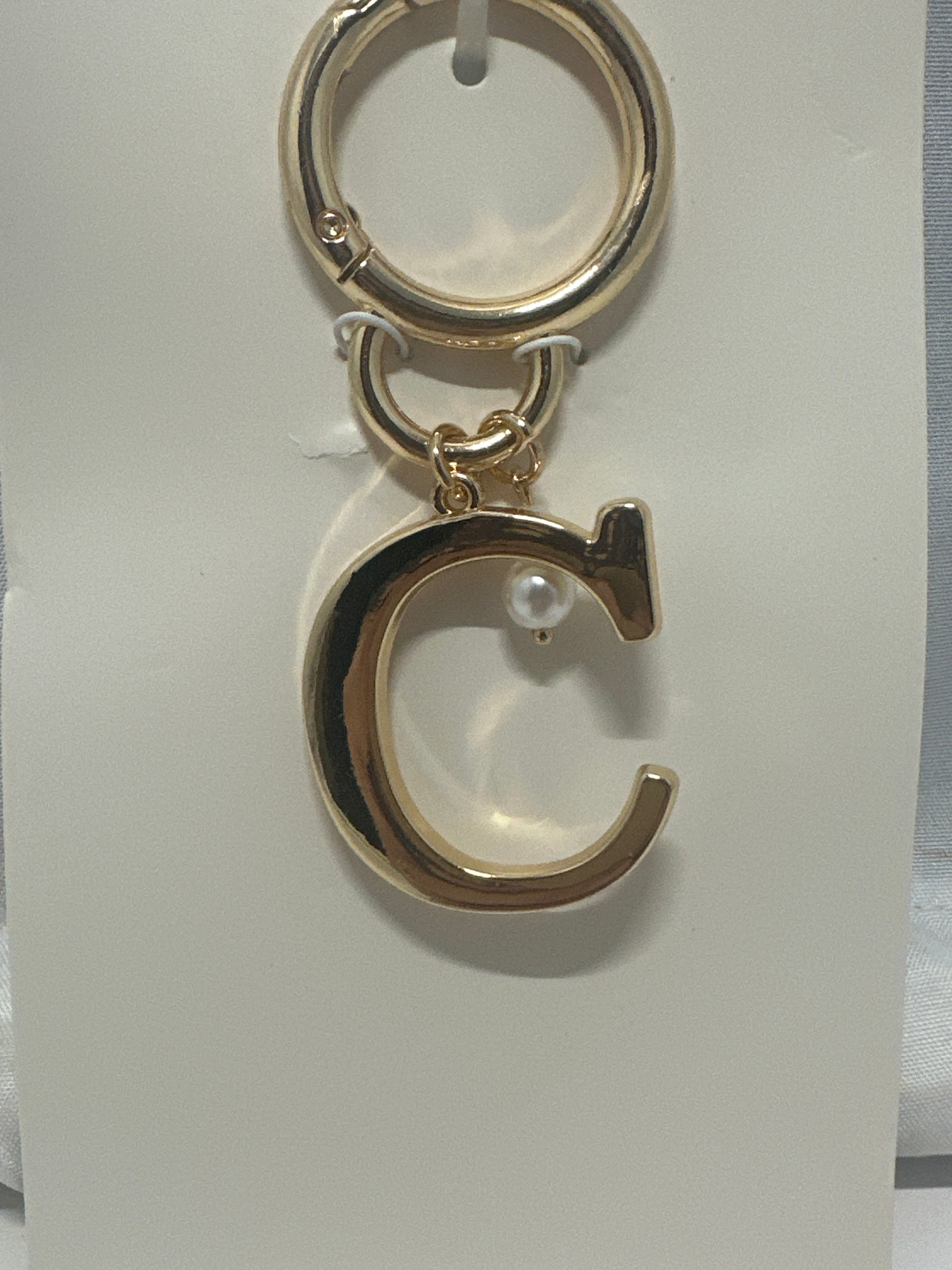 A New Day Gold Letter C Bag Charm Purse Keychain Initial Charm