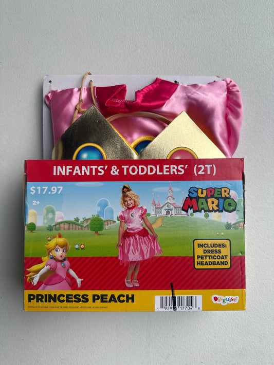 Super Mario Bros. Princess Peach Halloween Costume for Toddler, Size 2T, by Disguise