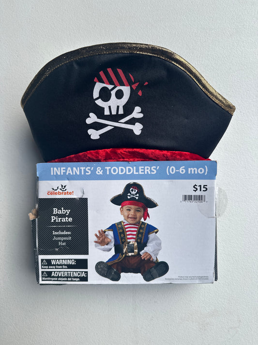 BABY PIRATE Infant & Toddlers Size 0-6M Costume Jumpsuit & Hat
