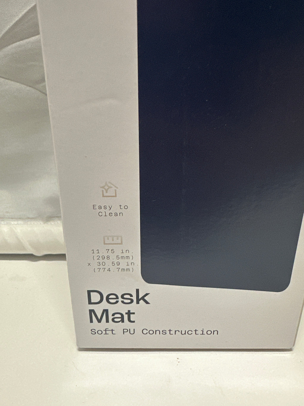 North Large Desk Mat Navy Blue Soft PU 11.75 x 30.59 In