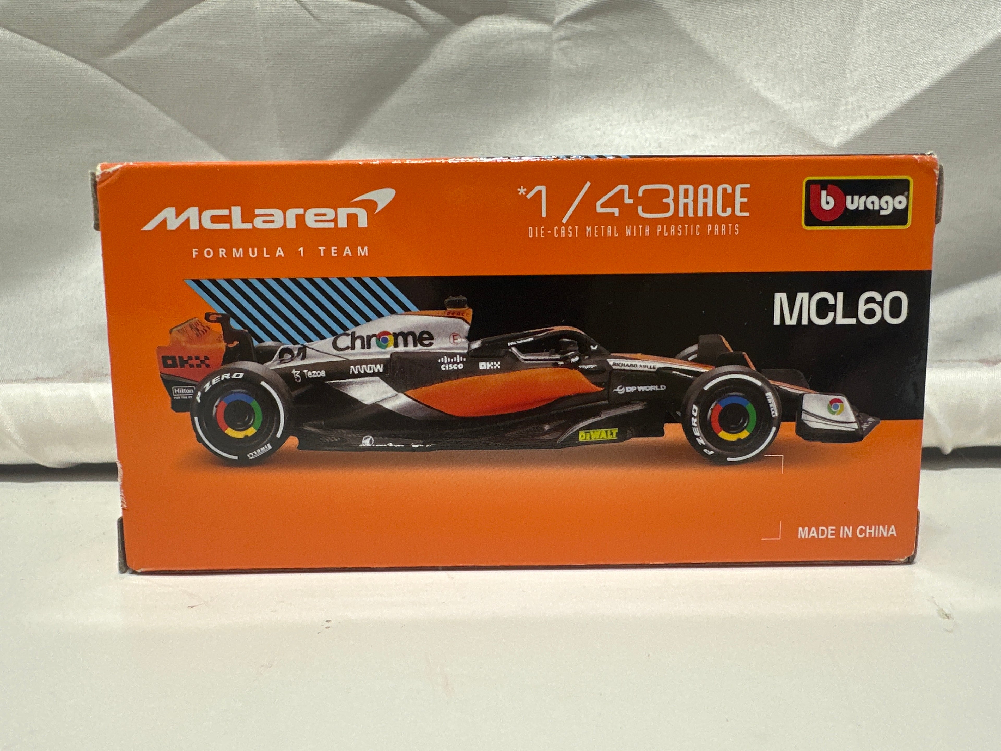 Bburago 1:43 McLaren MCL60 Lando Norris #4 2023 British GP Diecast Car