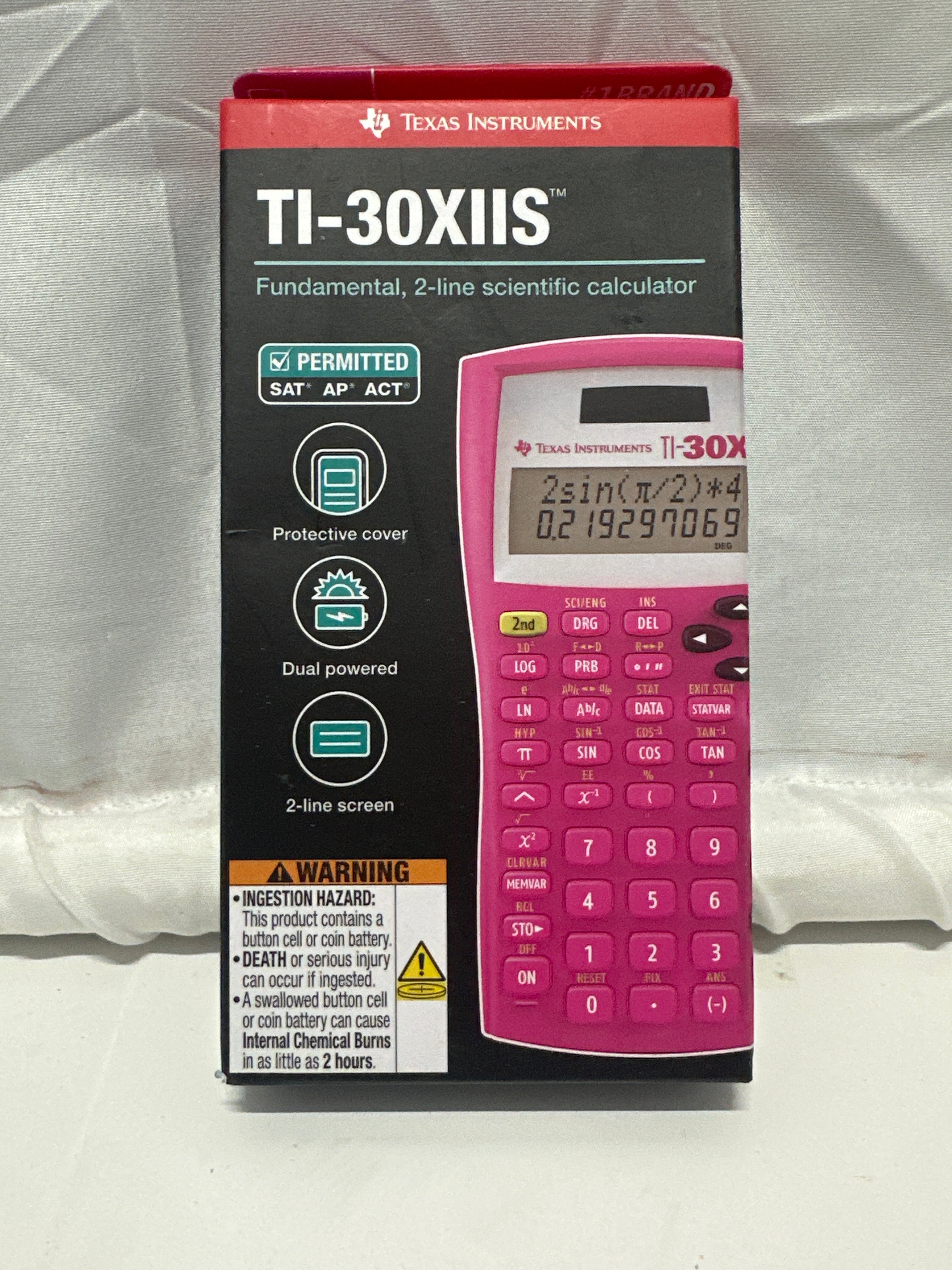 Texas Instruments TI-30XIIS Scientific Calculator Pink SAT AP ACT Approved