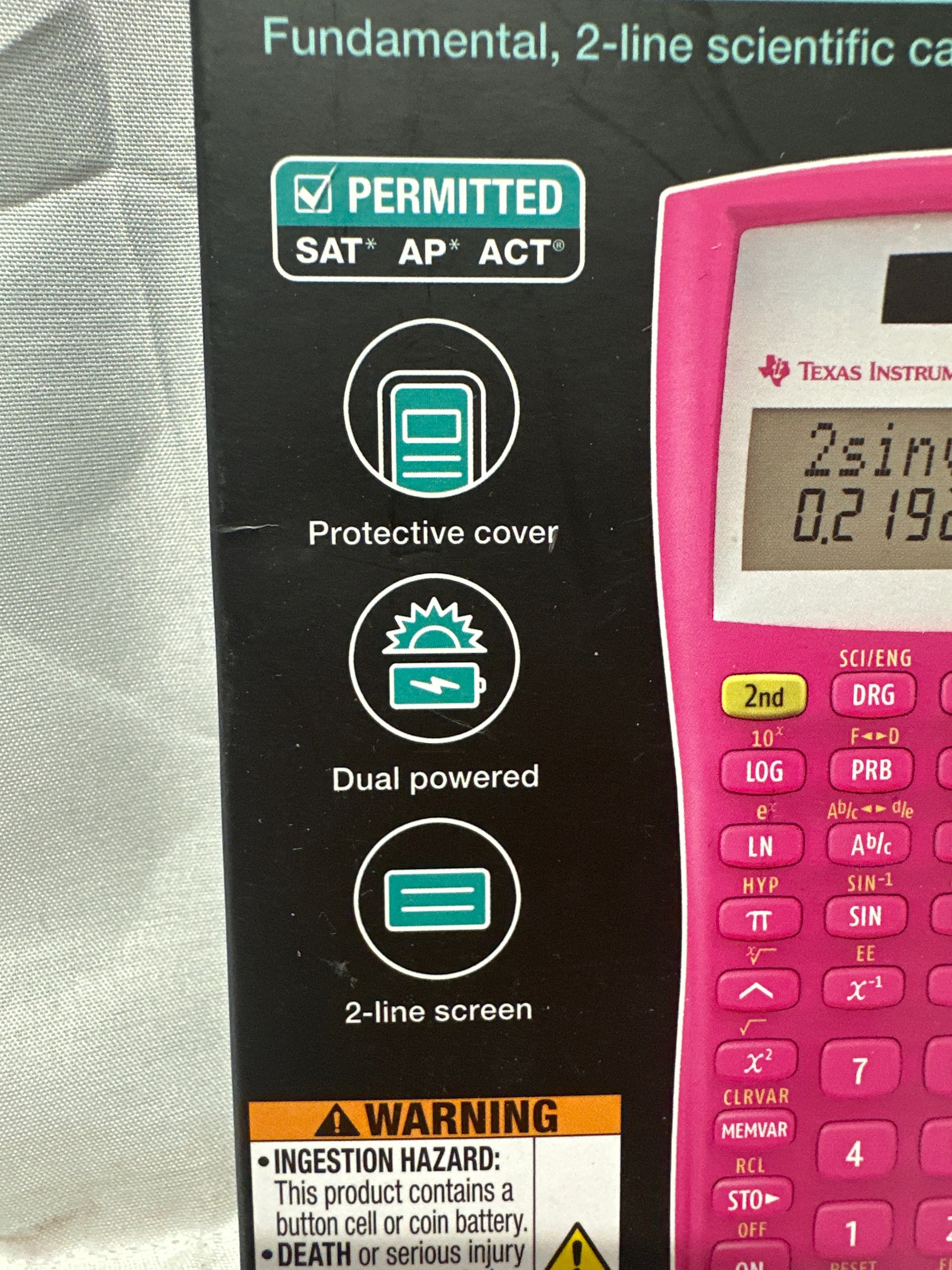 Texas Instruments TI-30XIIS Scientific Calculator Pink SAT AP ACT Approved