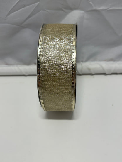 Wondershop Gold Wired Ribbon 2" x 75 Ft Christmas Gift Wrap Wreath Bow