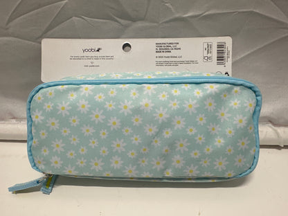 Yoobi Blue Daisy Pencil Case Zippered School Supply Pouch
