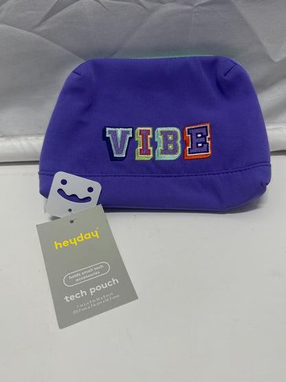 heyday VIBE Purple Tech Pouch Organizer Zip Case