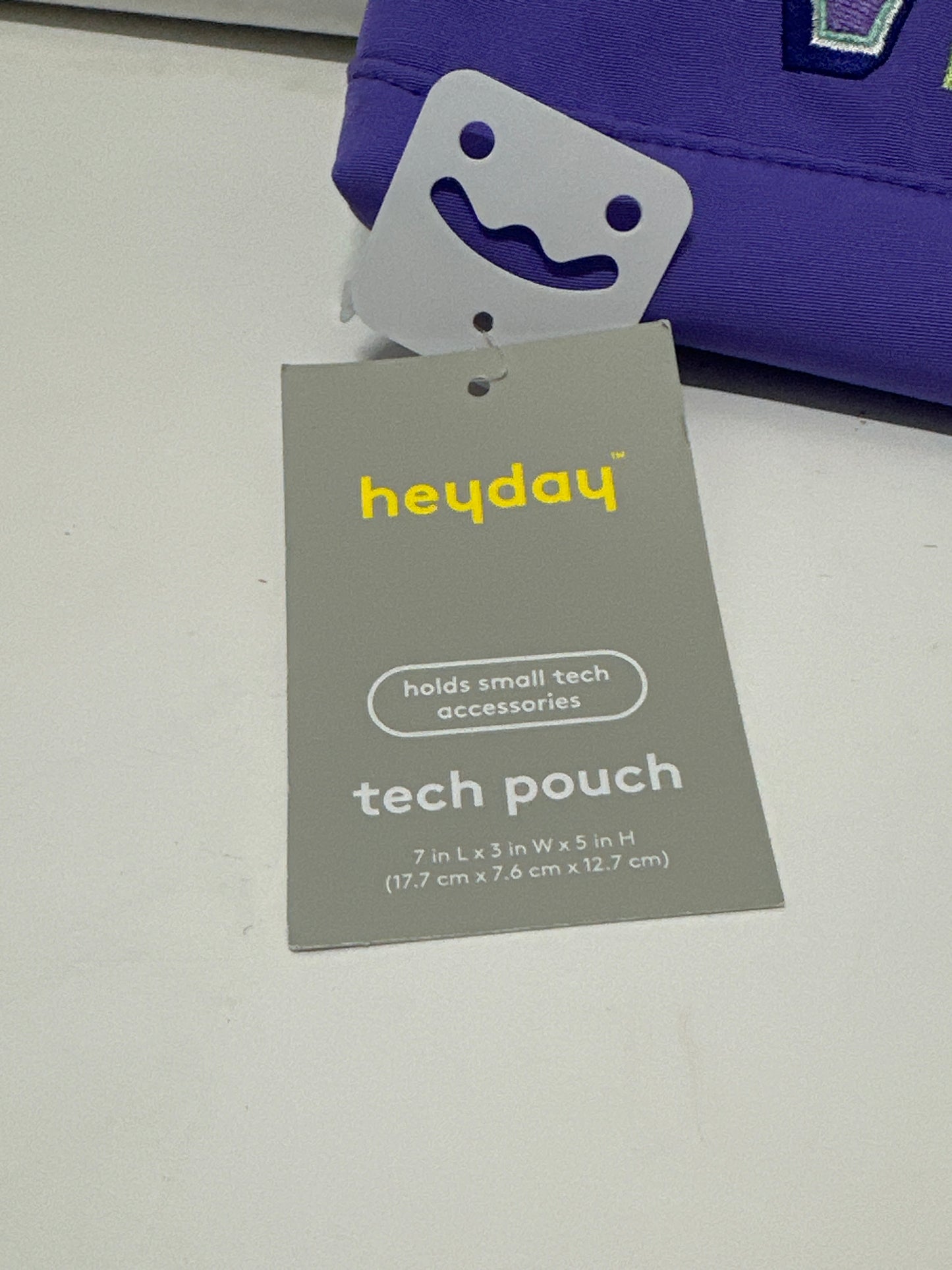 heyday VIBE Purple Tech Pouch Organizer Zip Case