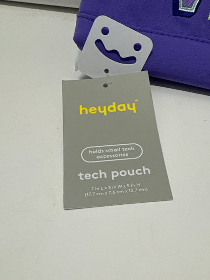 heyday VIBE Purple Tech Pouch Organizer Zip Case