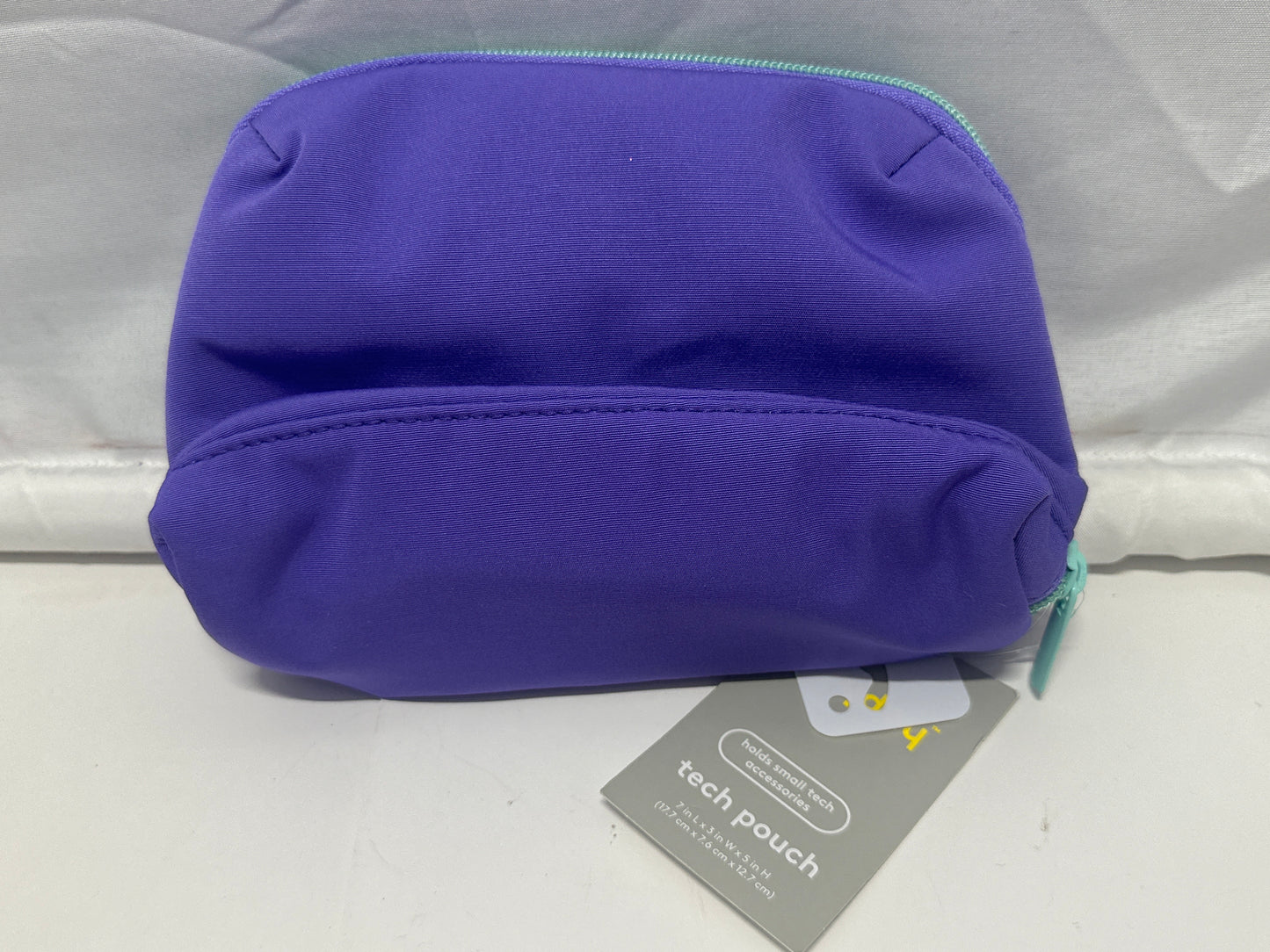 heyday VIBE Purple Tech Pouch Organizer Zip Case