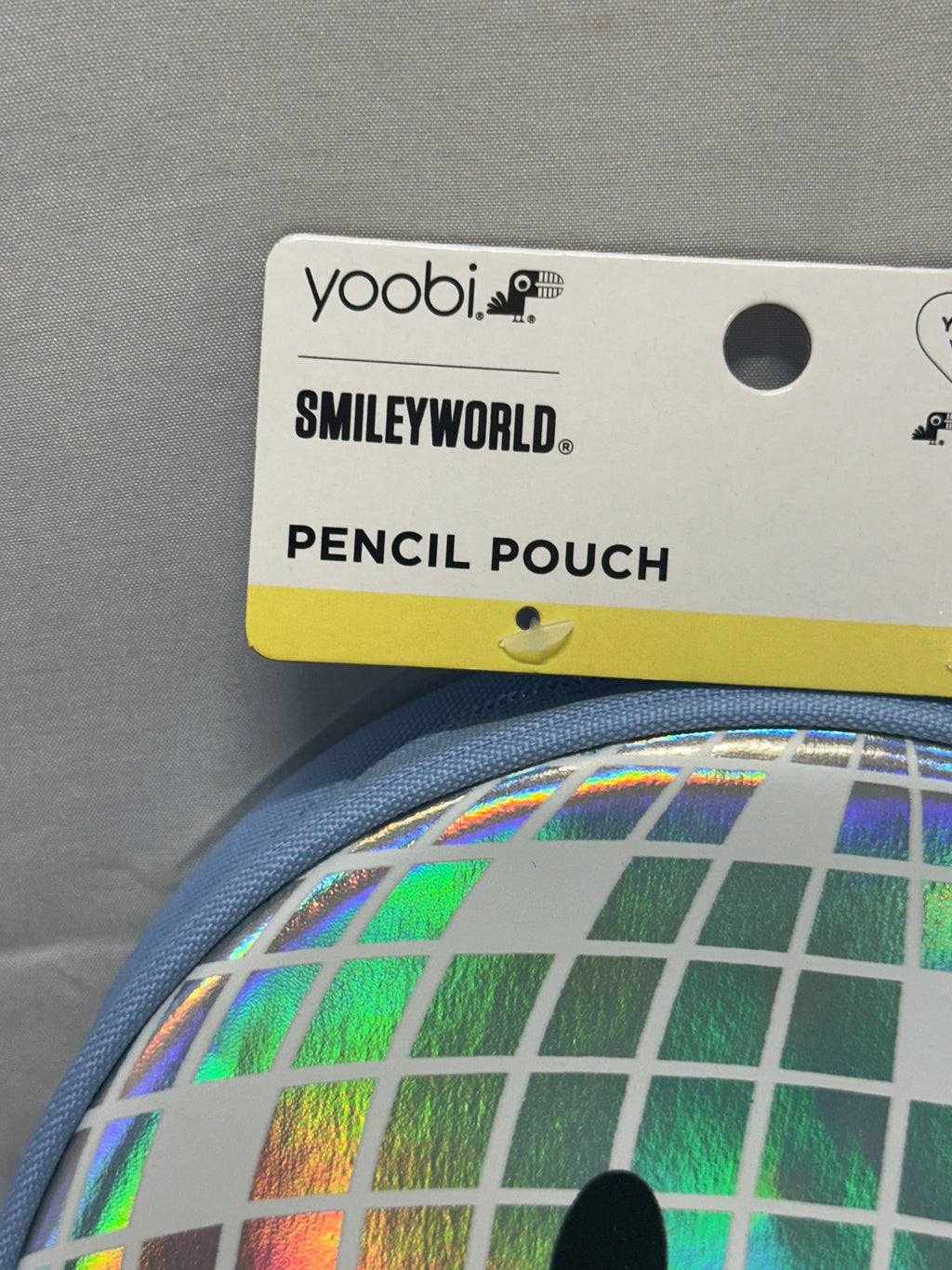 Yoobi SmileyWorld Disco Ball Round Pencil Pouch Holographic