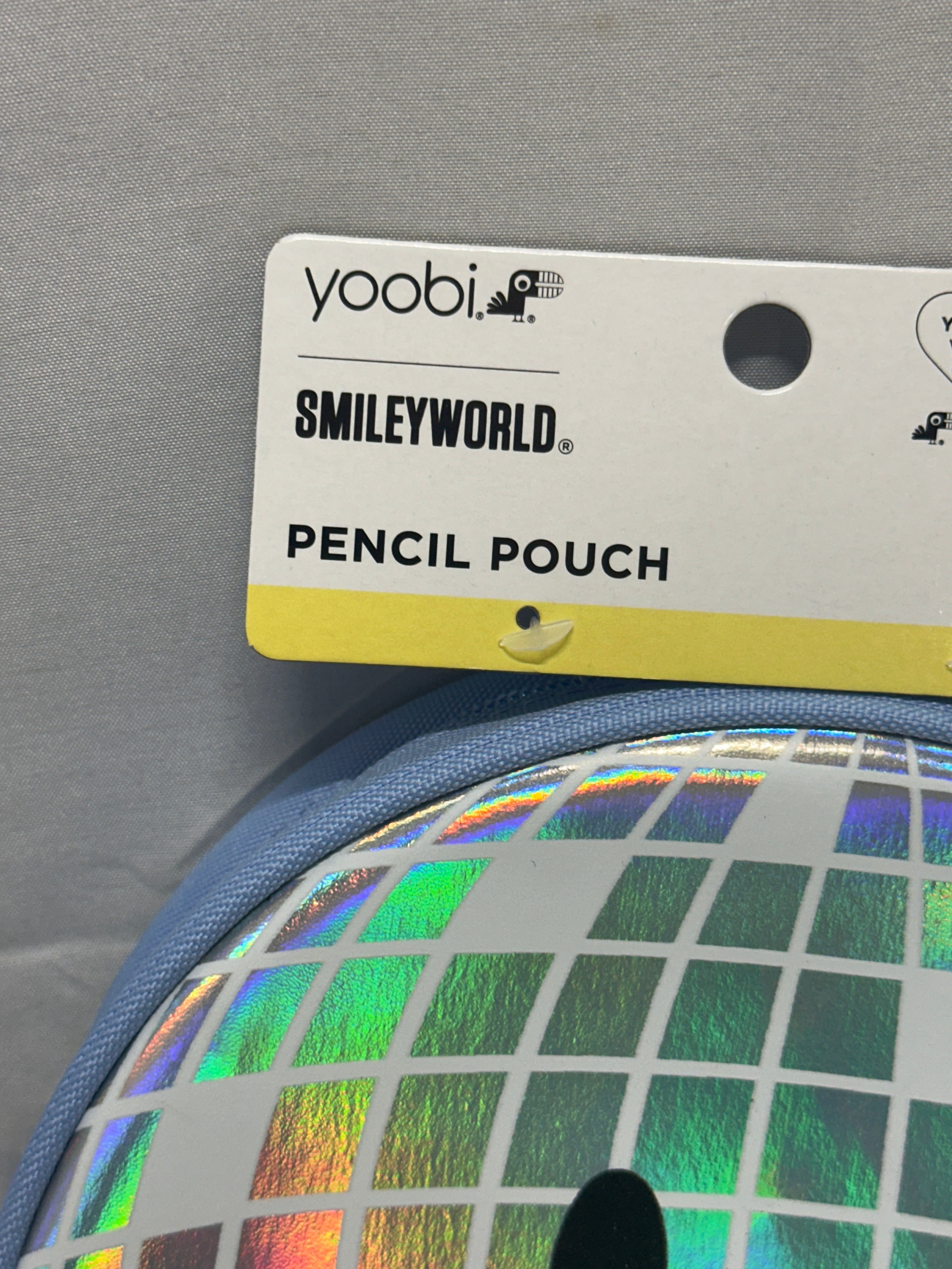 Yoobi SmileyWorld Disco Ball Round Pencil Pouch Holographic