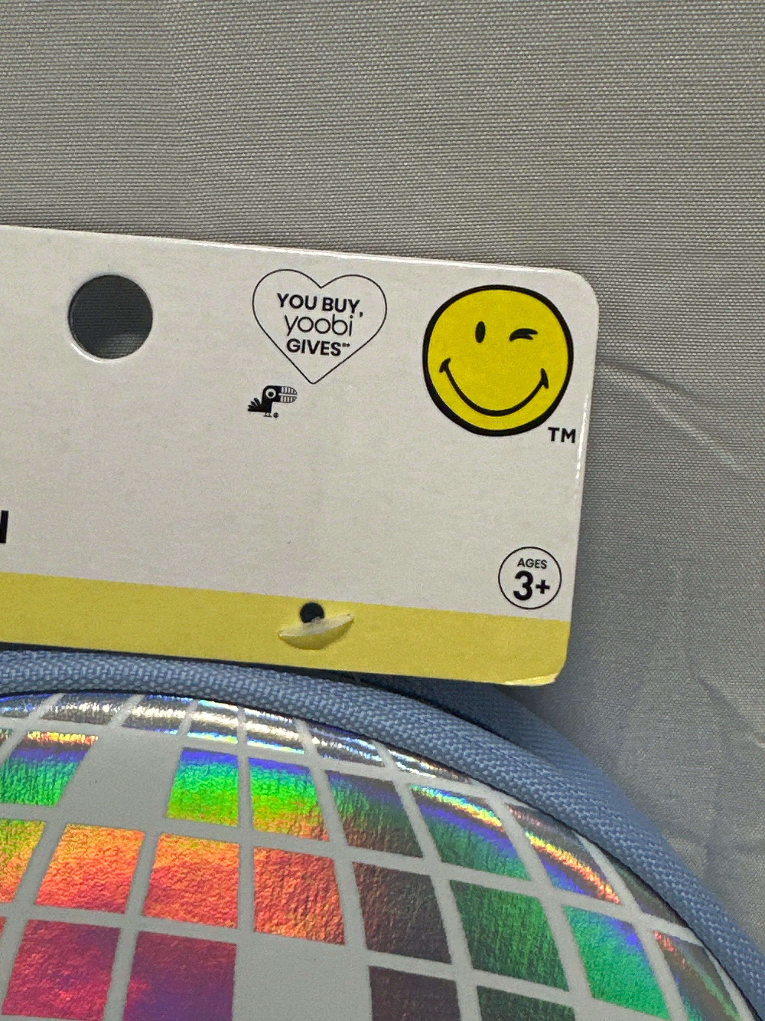 Yoobi SmileyWorld Disco Ball Round Pencil Pouch Holographic