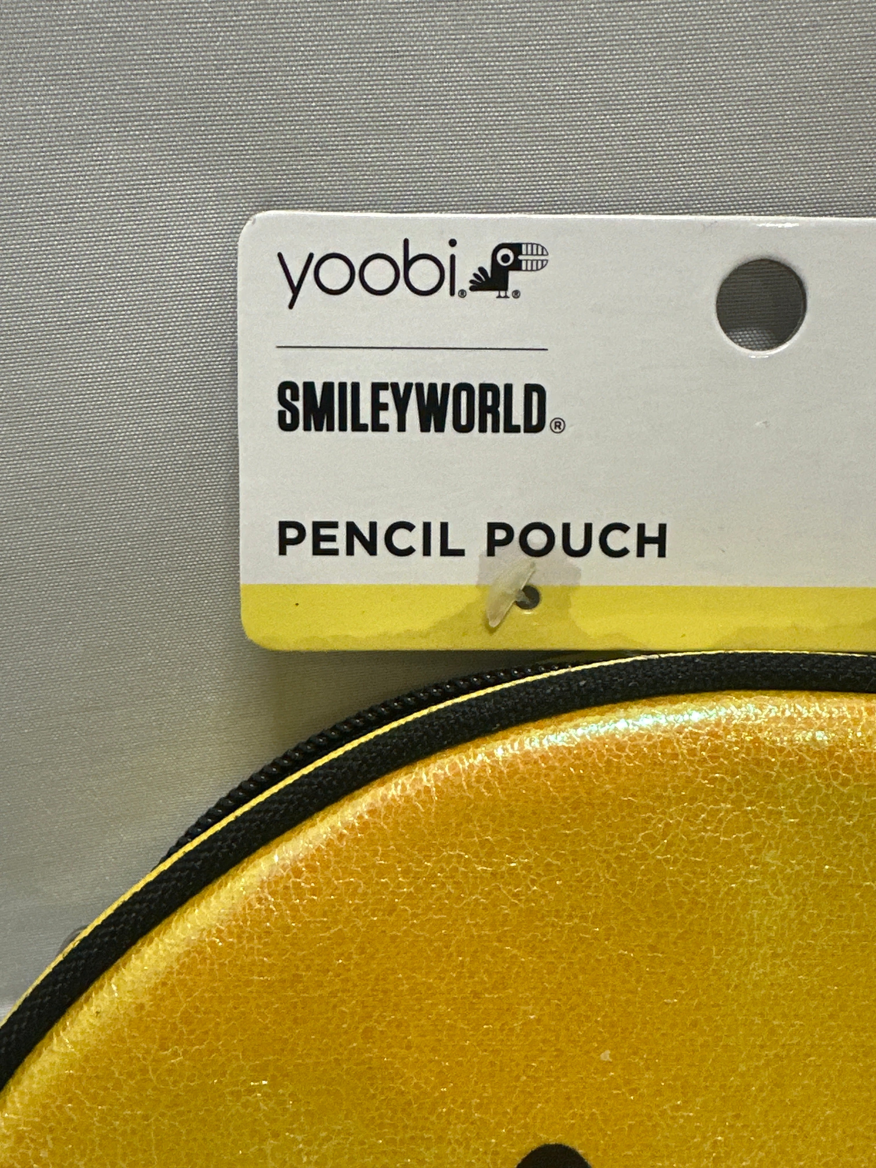 Yoobi SmileyWorld Winking Smiley Face Round Pencil Pouch Yellow