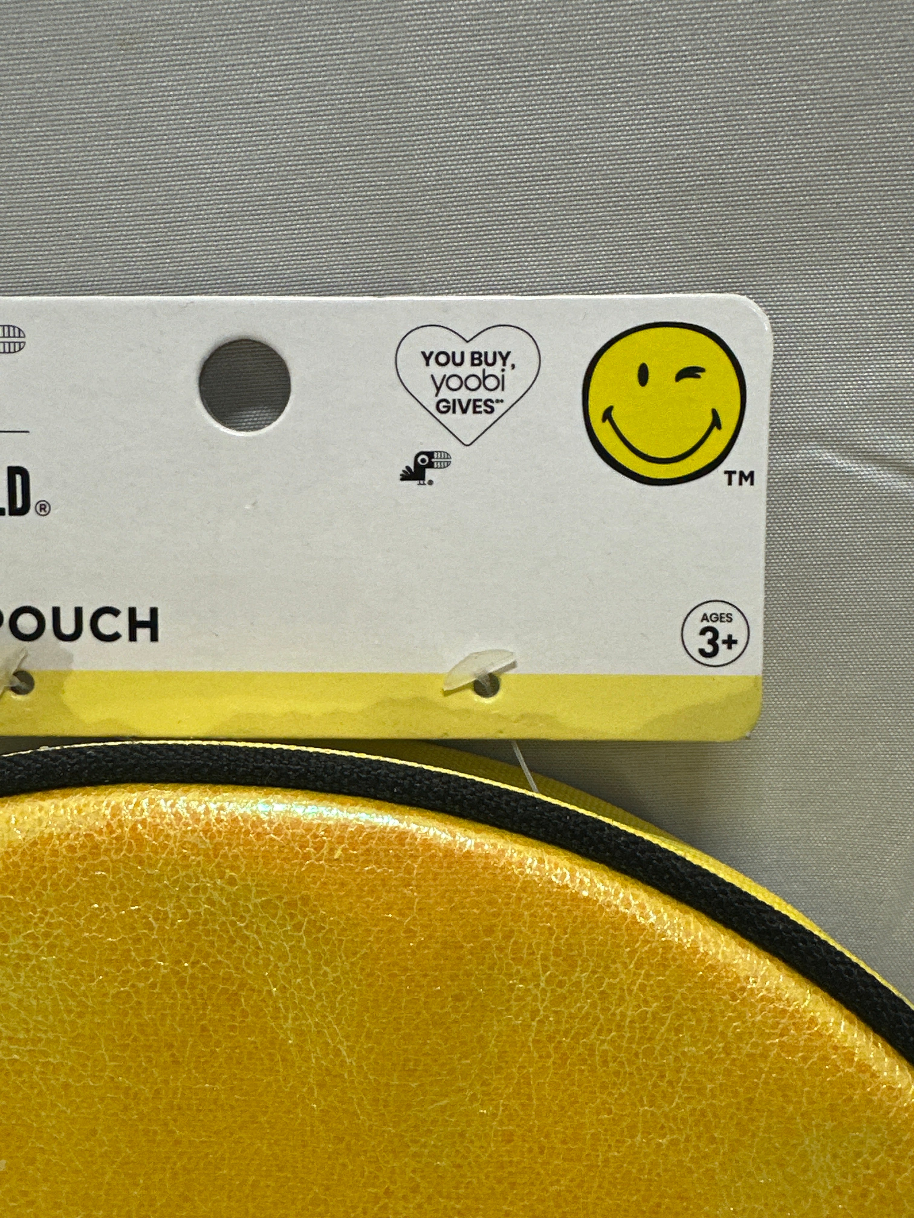Yoobi SmileyWorld Winking Smiley Face Round Pencil Pouch Yellow