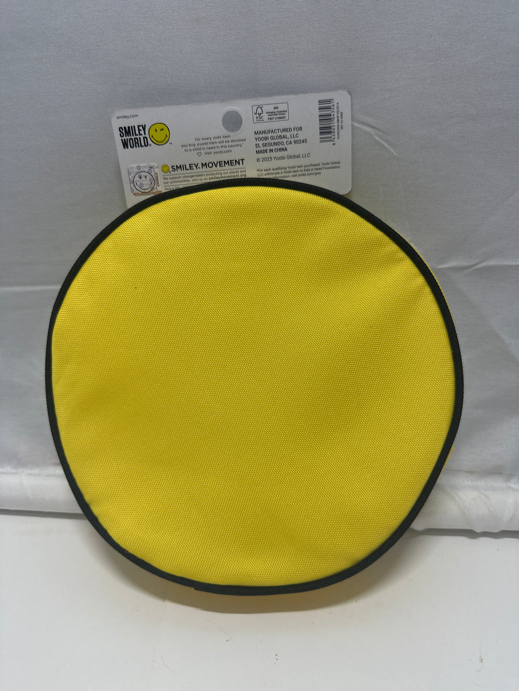 Yoobi SmileyWorld Winking Smiley Face Round Pencil Pouch Yellow