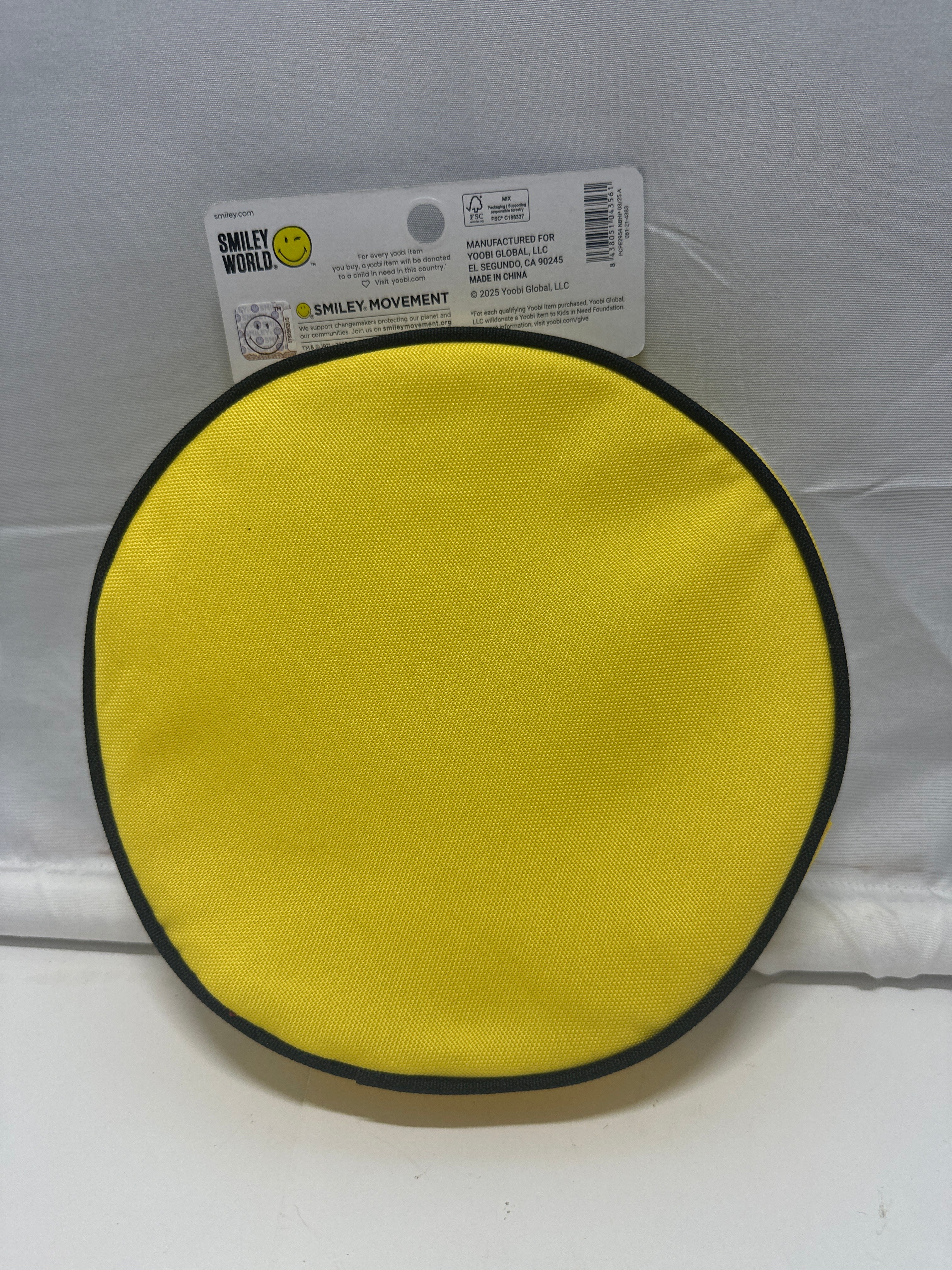 Yoobi SmileyWorld Winking Smiley Face Round Pencil Pouch Yellow