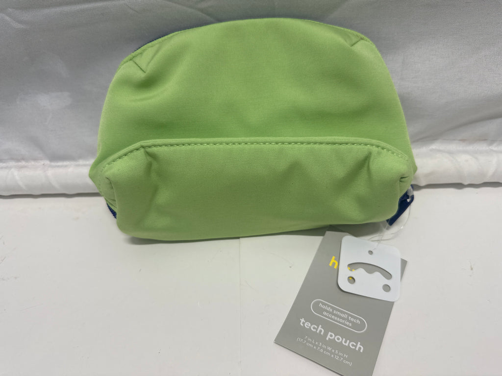 heyday Tech Pouch Pastel Lime IYKYK Embroidered Accessory Organizer