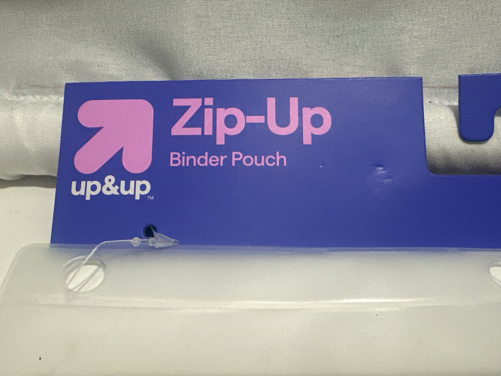 Up & Up Zip-Up Clear 3 Ring Binder Pouch 10 x 7.25 In