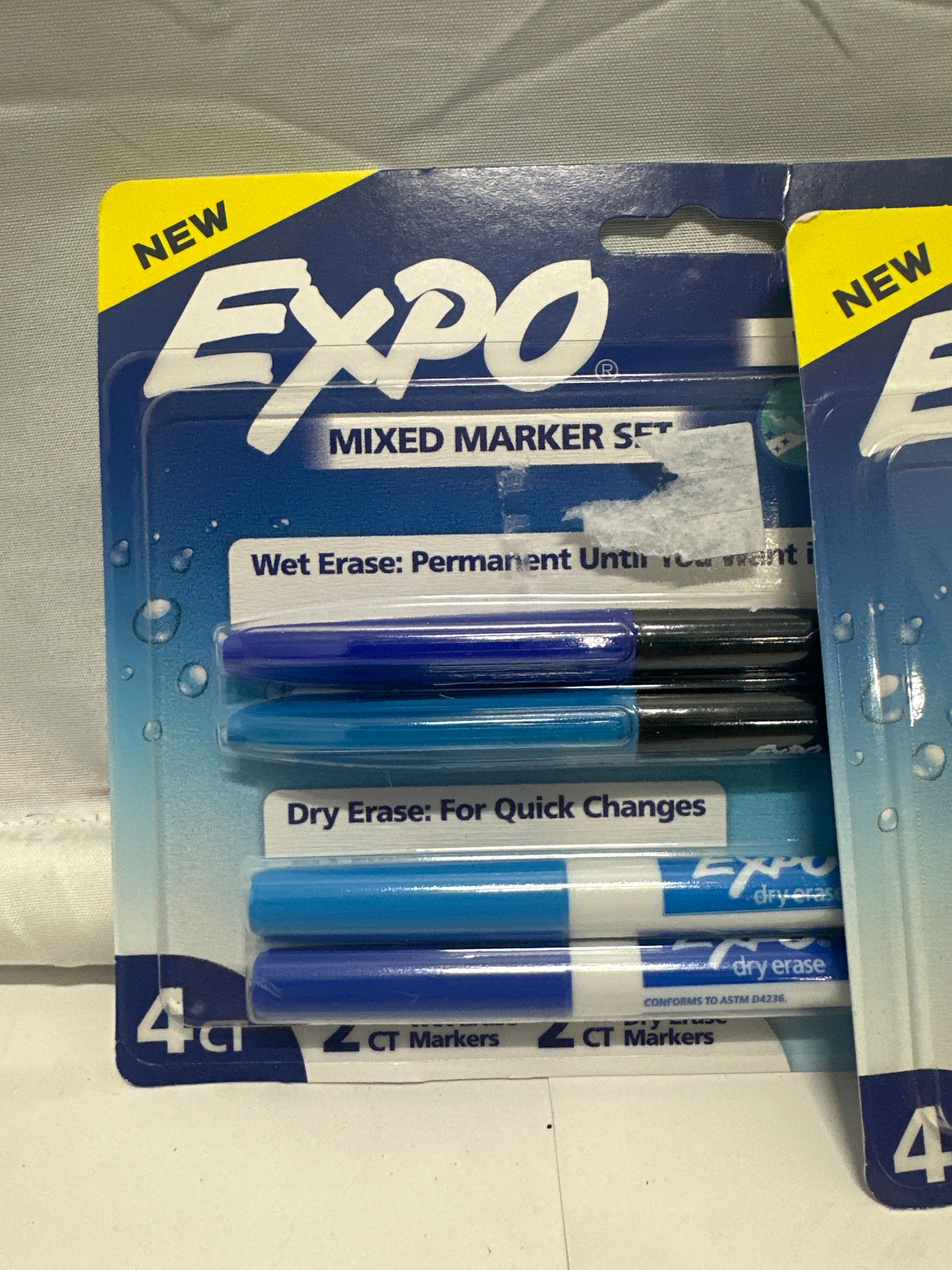 EXPO Mixed Marker Set 8 Count 4 Wet Erase & 4 Dry Erase Fine Tip Markers