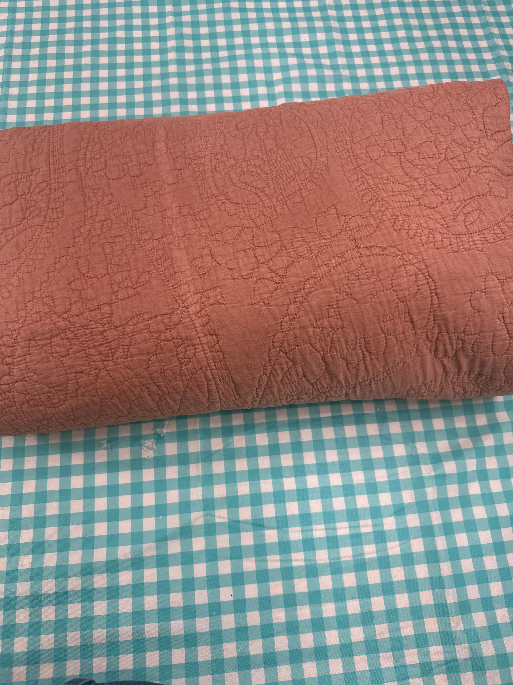 Garment Washed Paisley Stitch Quilt - Threshold™-Full/Queen-Terracotta/Bronze