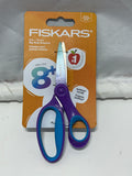 Fiskars 6 Inch Big Kids Scissors Purple Blue Ages 8+ SoftGrip Stainless Steel
