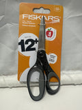 Fiskars 7 Inch Student Scissors SoftGrip 12+ Black Gray Stainless Steel