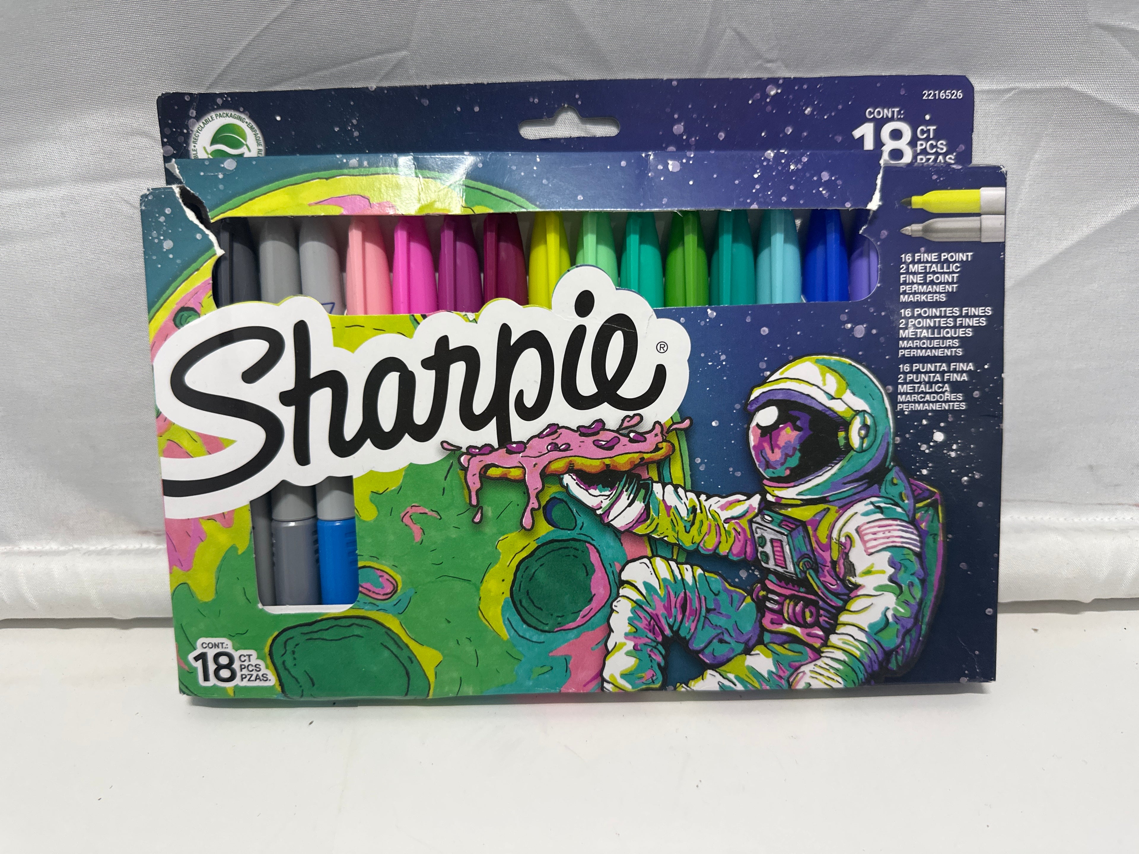 Sharpie Fine Point Permanent Markers Space Edition 18 Count Assorted Colors