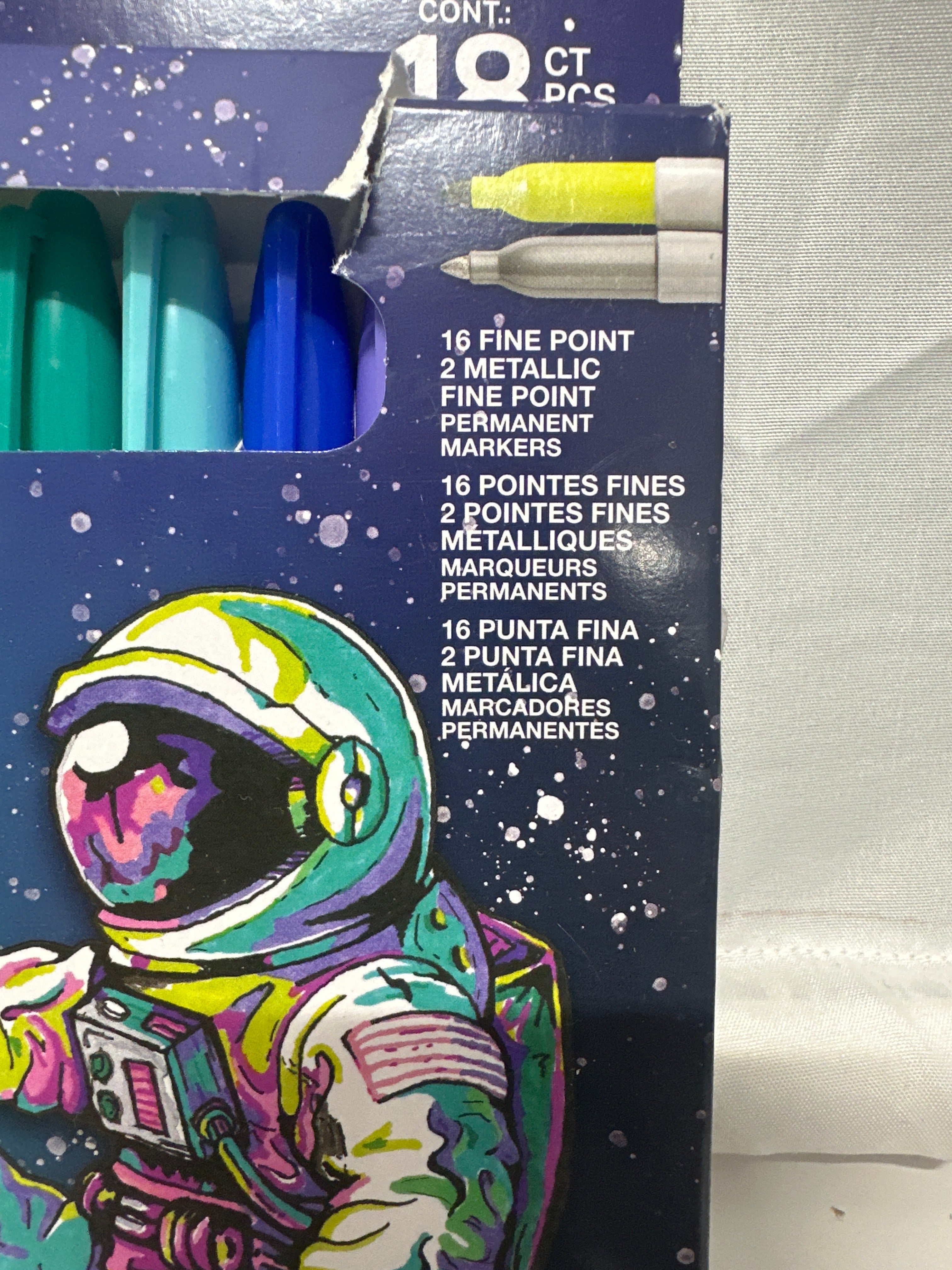 Sharpie Fine Point Permanent Markers Space Edition 18 Count Assorted Colors