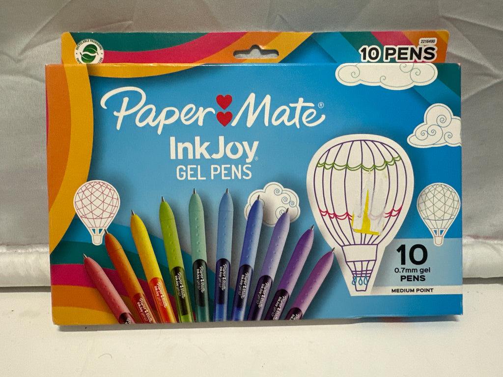 Paper Mate InkJoy Gel Pens 10 Count Assorted Colors 0.7mm Medium Point