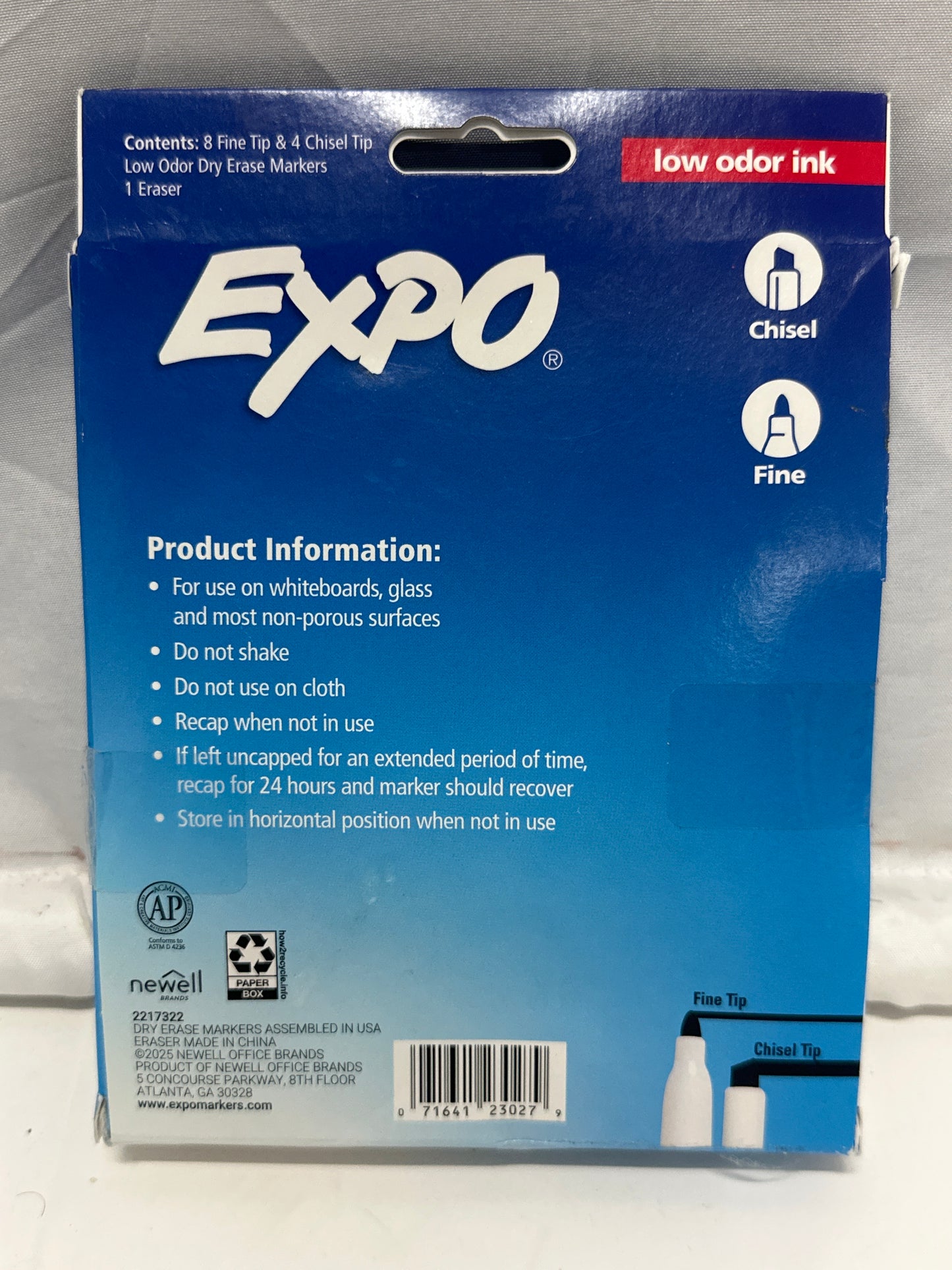 Expo 13 Count Dry Erase Marker Set 8 Fine Tip 4 Chisel Tip Markers with Eraser