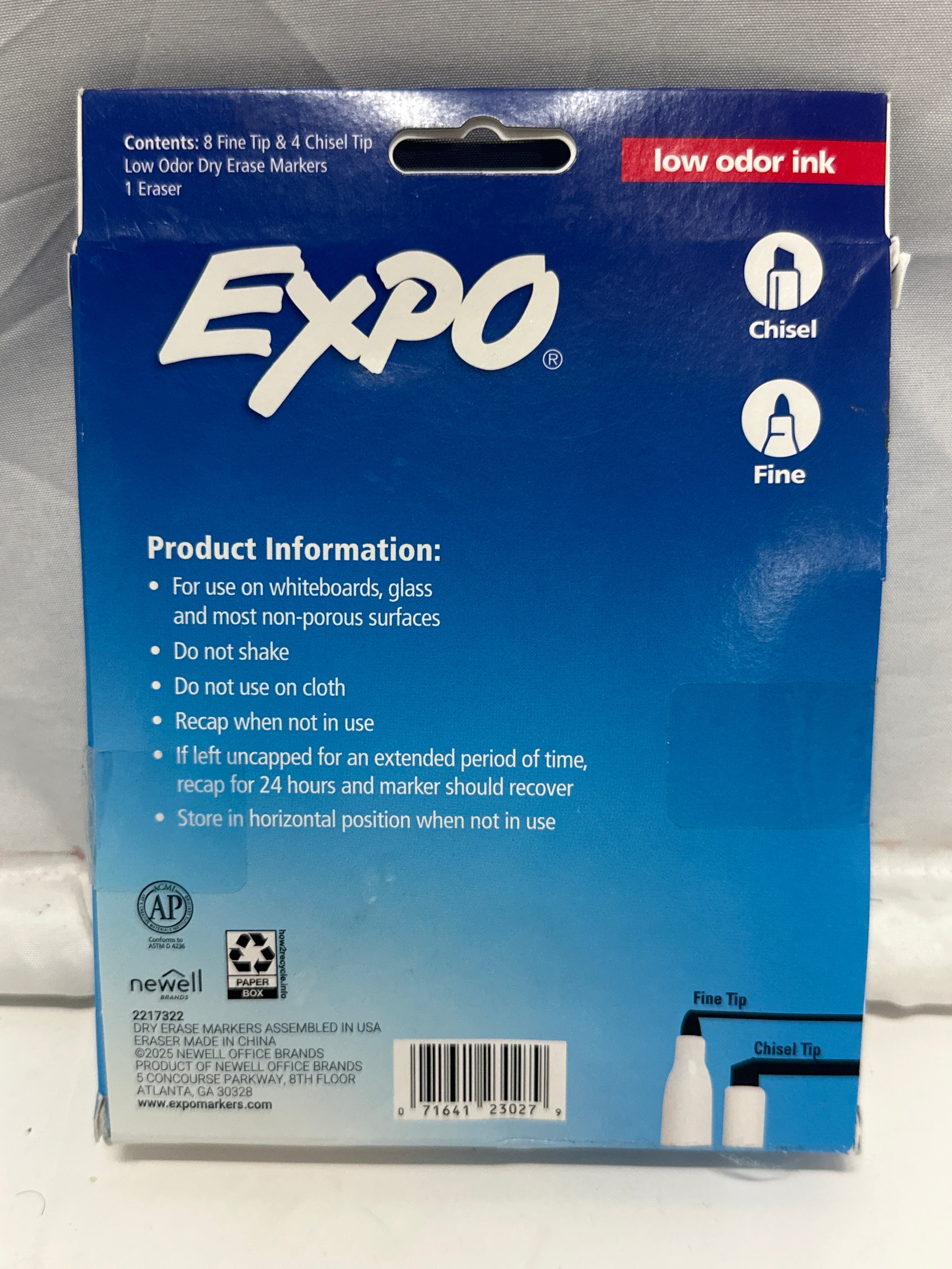 Expo 13 Count Dry Erase Marker Set 8 Fine Tip 4 Chisel Tip Markers with Eraser