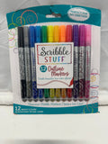 Scribble Stuff 12 Color Outline Metallic Outline Markers Set of 12 Shimmer DIY Craft Pens