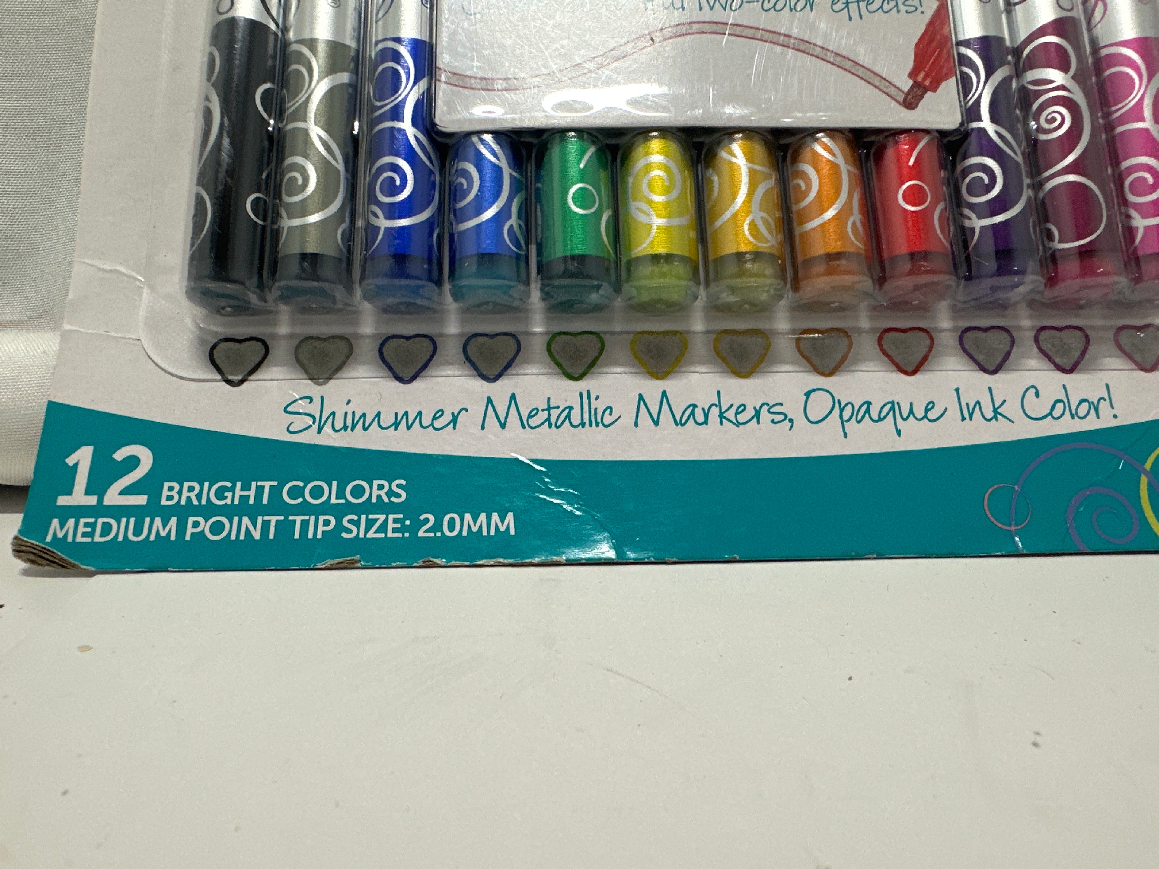 Scribble Stuff 12 Color Outline Metallic Outline Markers Set of 12 Shimmer DIY Craft Pens