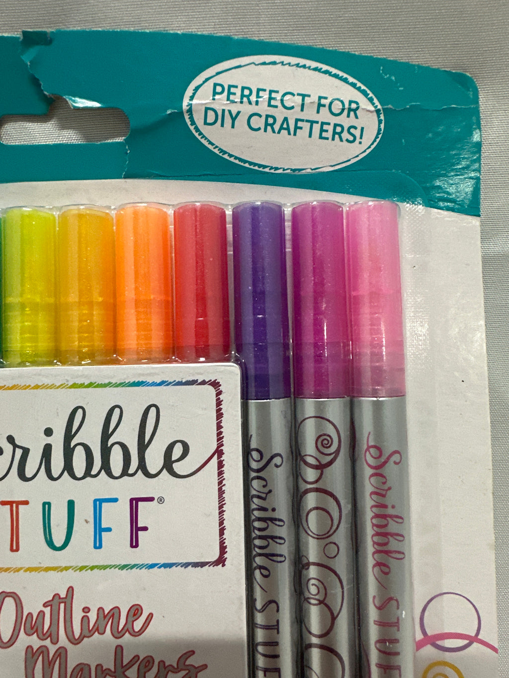 Scribble Stuff 12 Color Outline Metallic Outline Markers Set of 12 Shimmer DIY Craft Pens