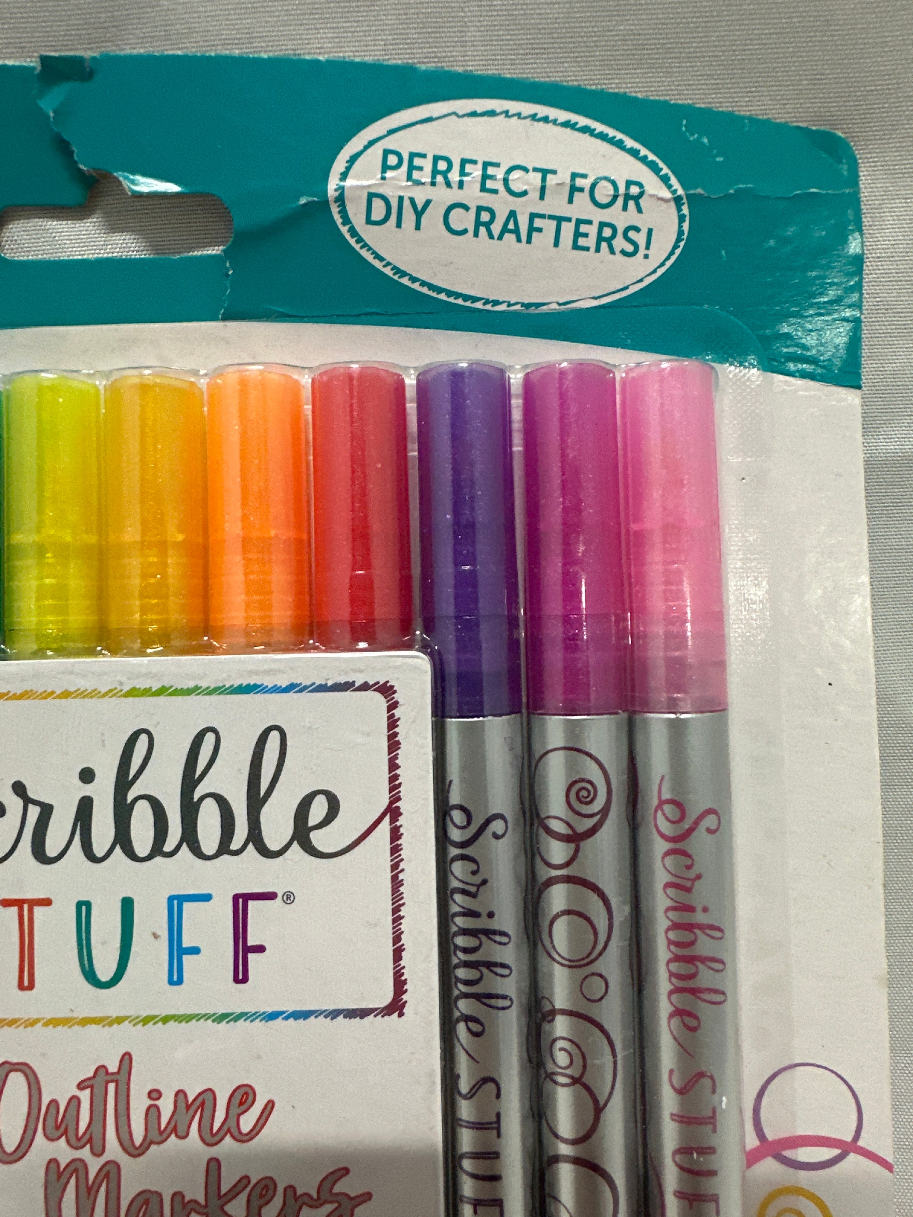 Scribble Stuff 12 Color Outline Metallic Outline Markers Set of 12 Shimmer DIY Craft Pens