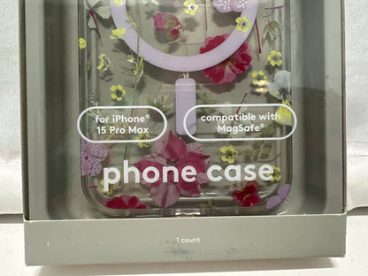 Heyday iPhone 15 Pro Max MagSafe Floral Clear Case Multicolor