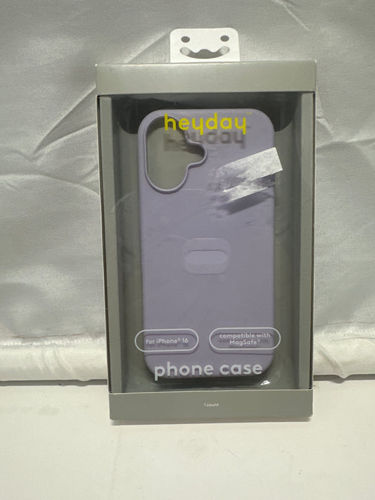 Heyday Soft Purple Silicone MagSafe Phone Case for iPhone 16 Antimicrobial