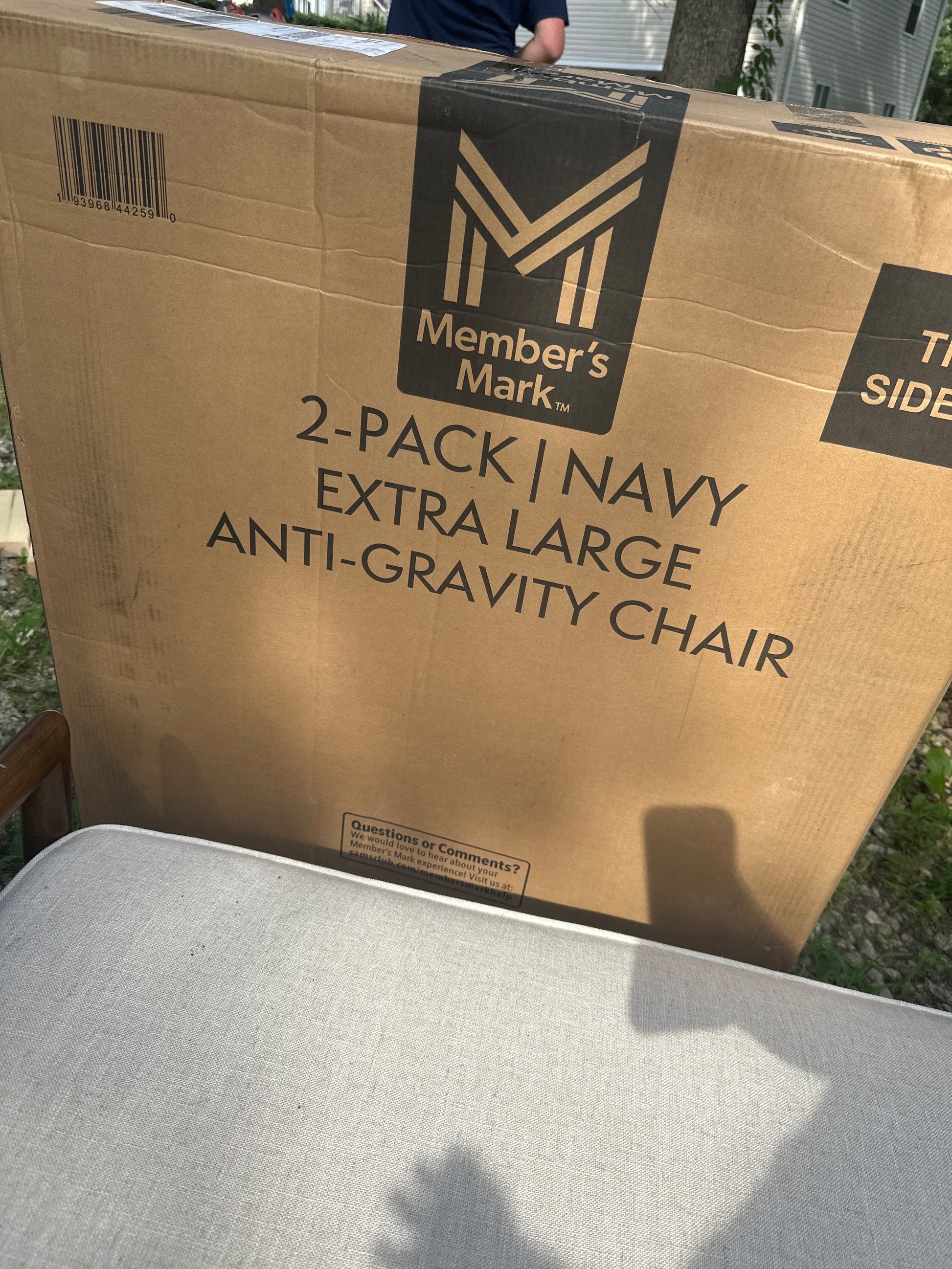 Member's Mark Extra Large Anti-Gravity Chair, Set of 2-Navy