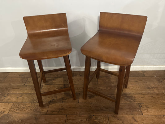 Mid-century Counter Height Barstools, Set of 2