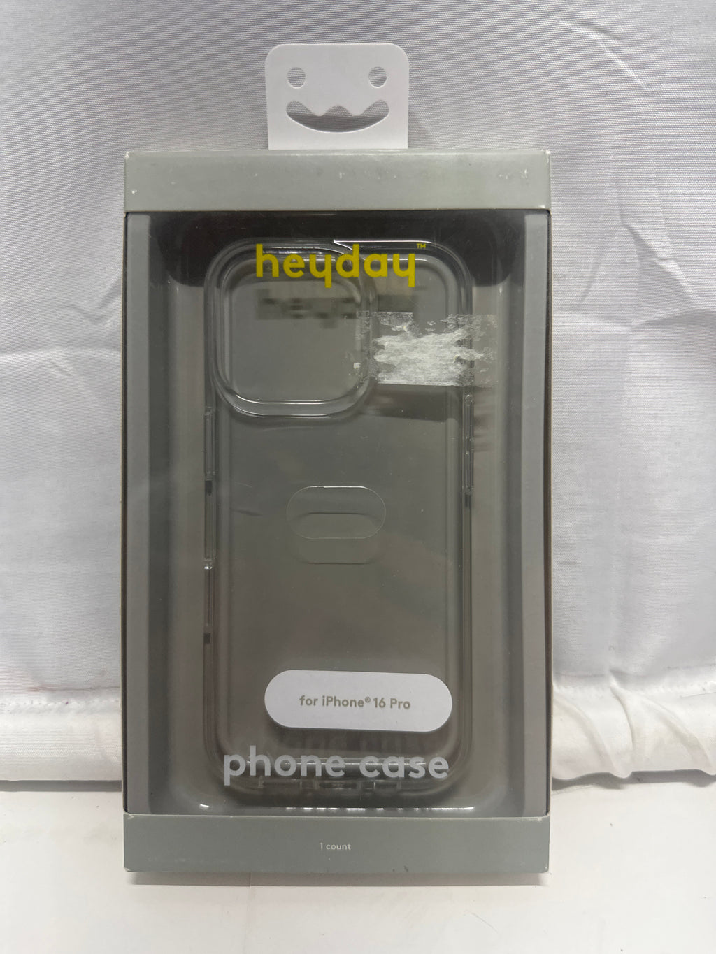 Heyday Clear Hard Shell Phone Case with Rubber Bumper for iPhone 16 Pro