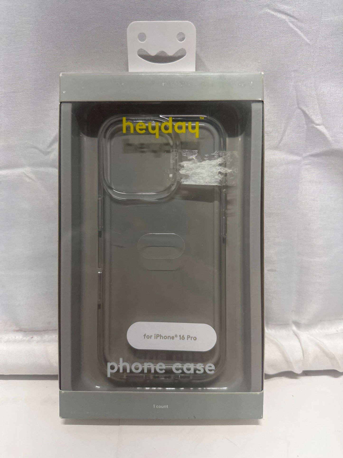 Heyday Clear Hard Shell Phone Case with Rubber Bumper for iPhone 16 Pro