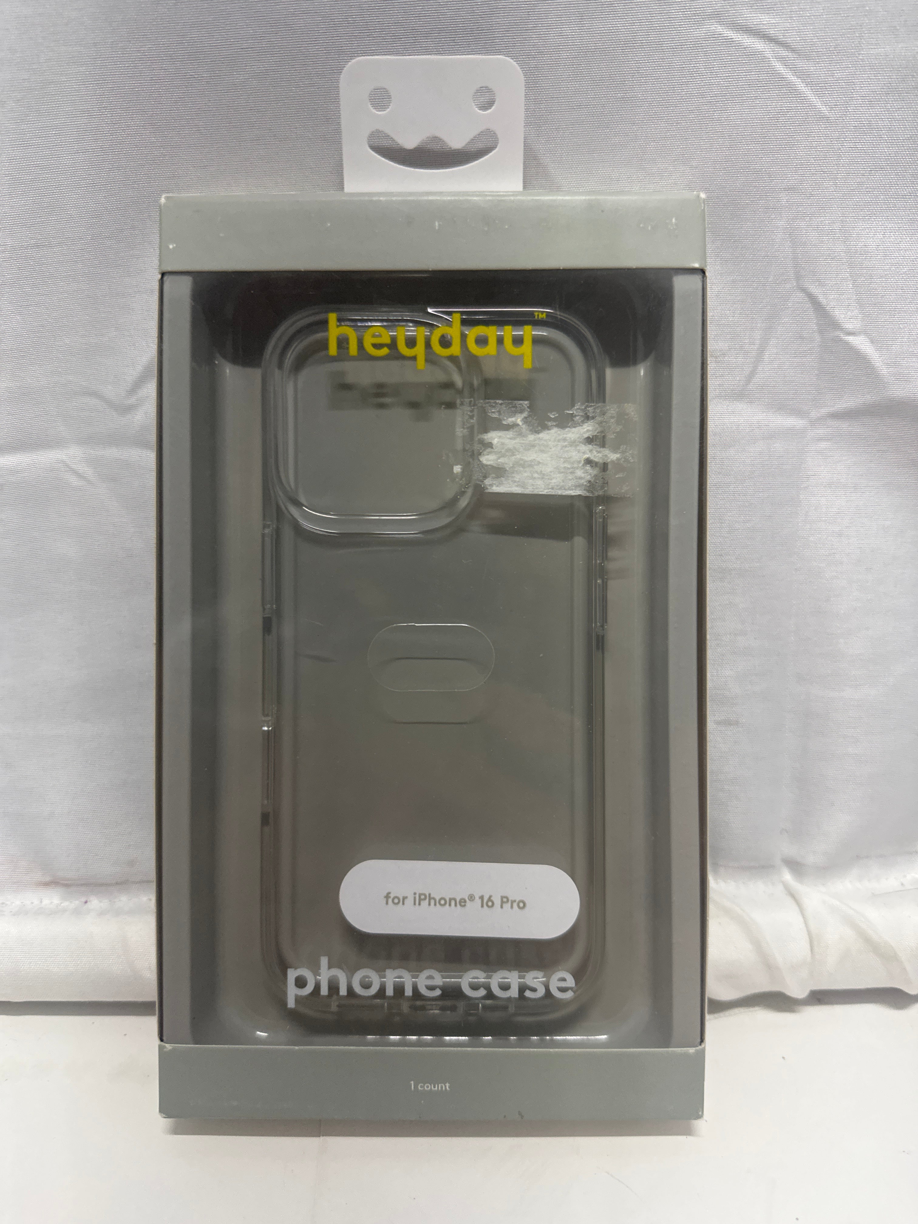Heyday Clear Hard Shell Phone Case with Rubber Bumper for iPhone 16 Pro
