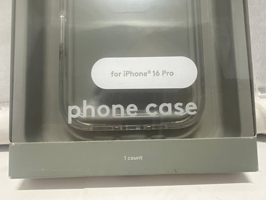 Heyday Clear Hard Shell Phone Case with Rubber Bumper for iPhone 16 Pro