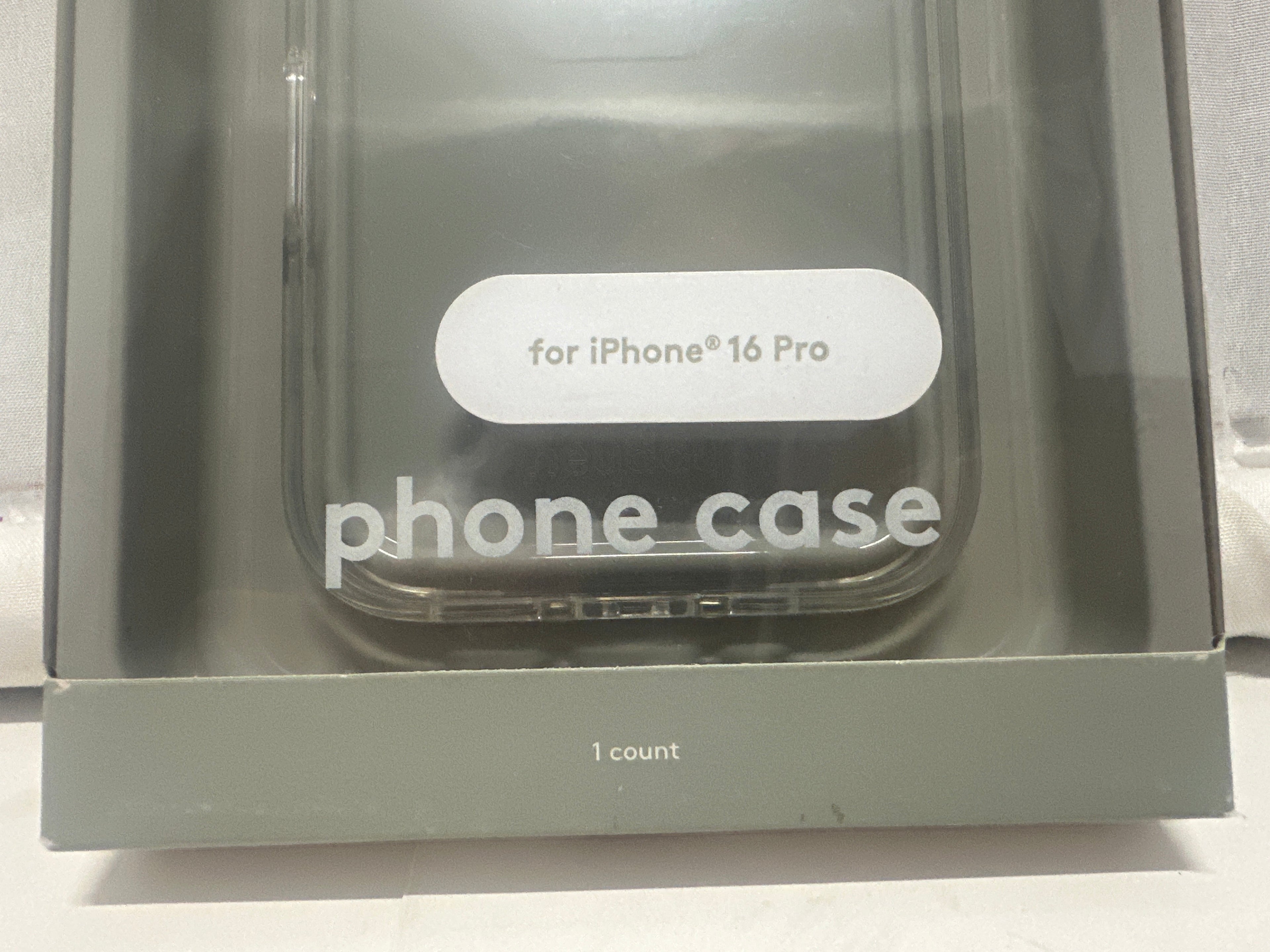 Heyday Clear Hard Shell Phone Case with Rubber Bumper for iPhone 16 Pro