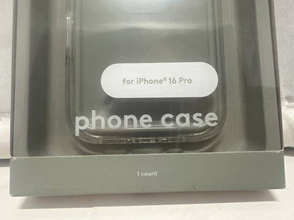 Heyday Clear Hard Shell Phone Case with Rubber Bumper for iPhone 16 Pro